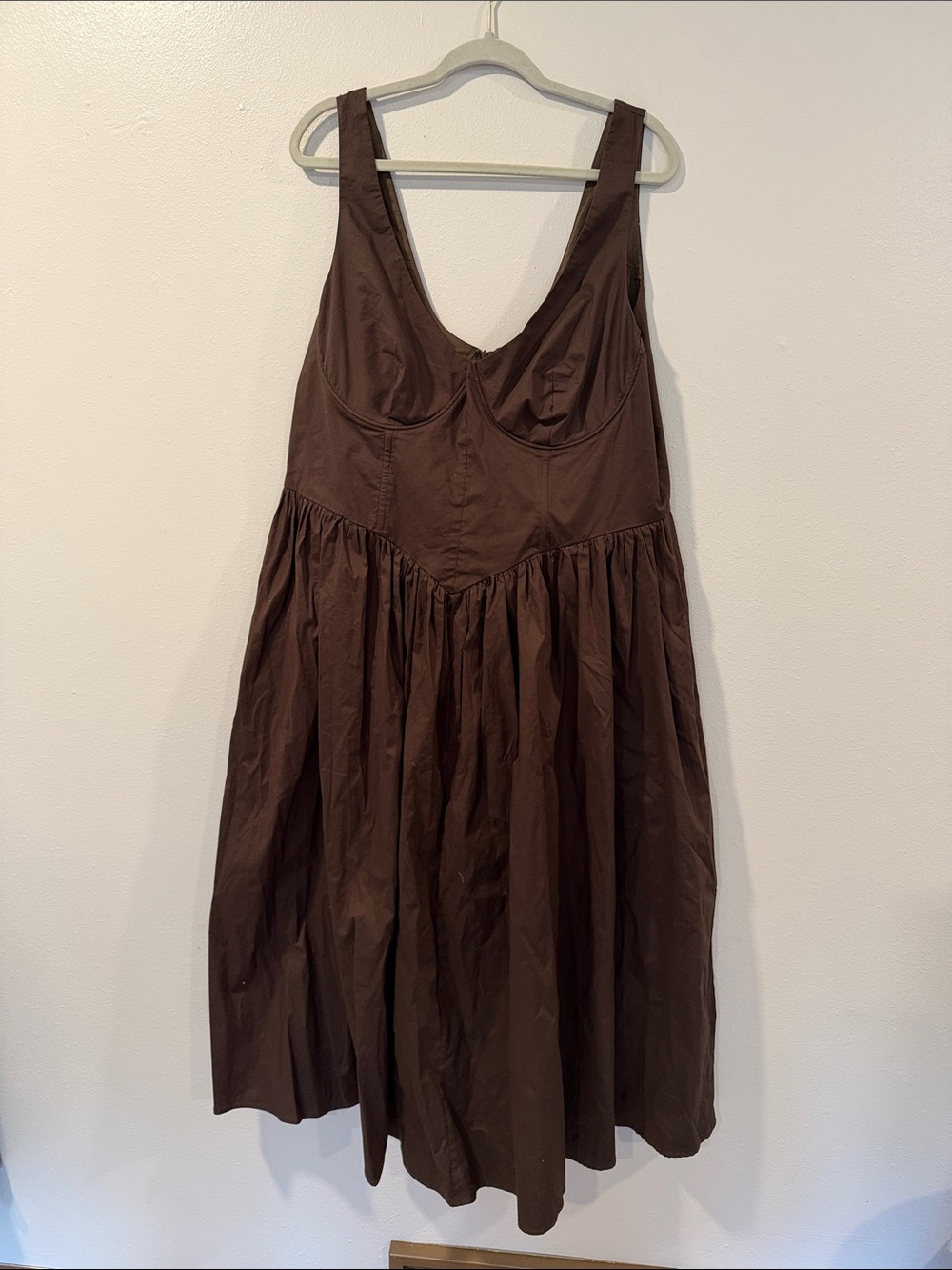 Showpo Brown Midi Scoop-Neck Dress